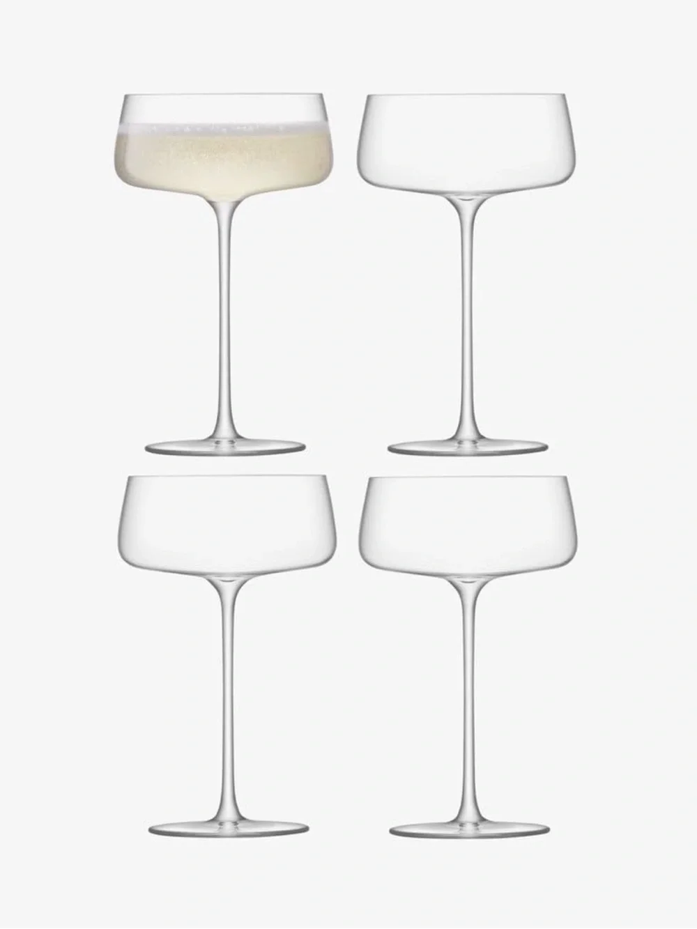 LSA Metropolitan Champagne and cocktail glasses